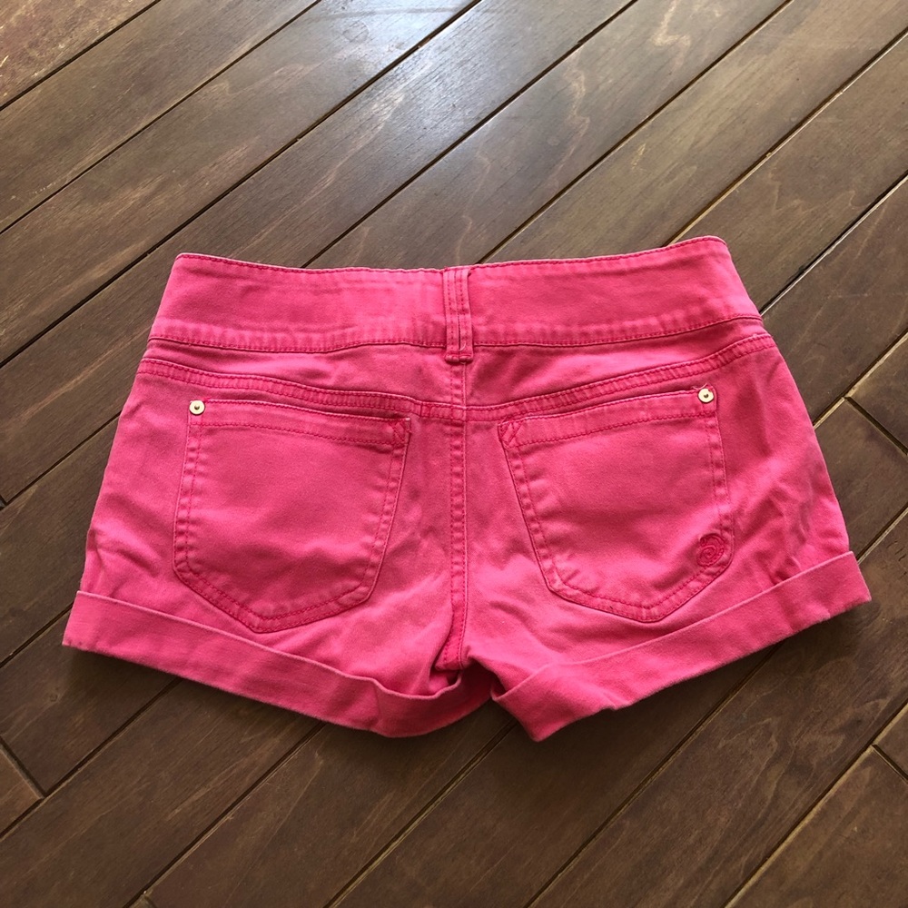Pink Distressed Mini Shorts - Picture 6 of 6